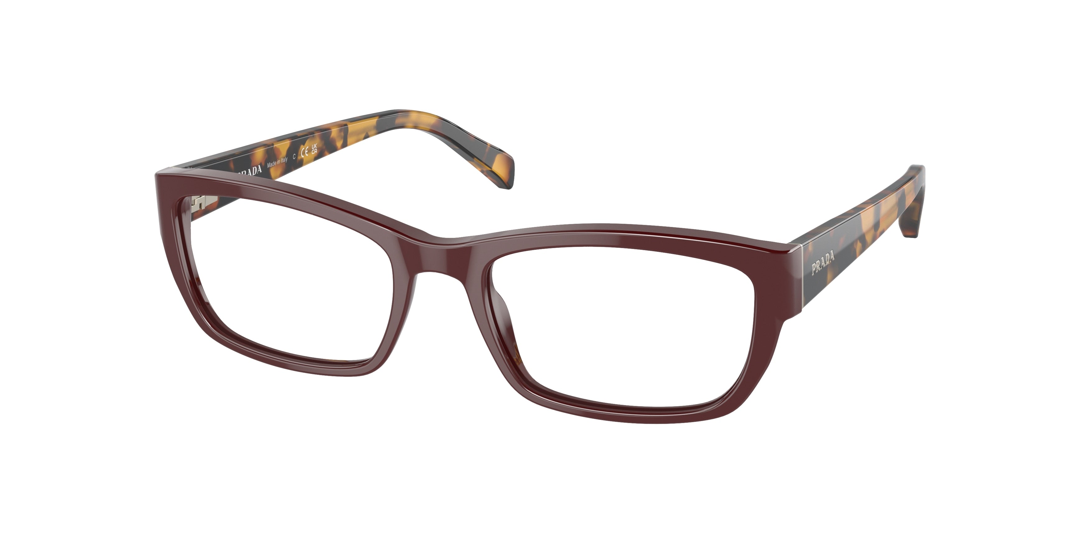 Prada HERITAGE PR18OV Rectangle Eyeglasses  13G1O1-Etruscan 54-135-18 - Color Map Orange