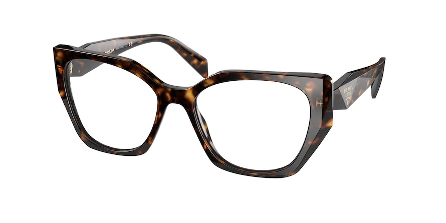 Prada PR18WVF Irregular Eyeglasses 2AU1O1-TORTOISE 54-17-145 - Color Map havana