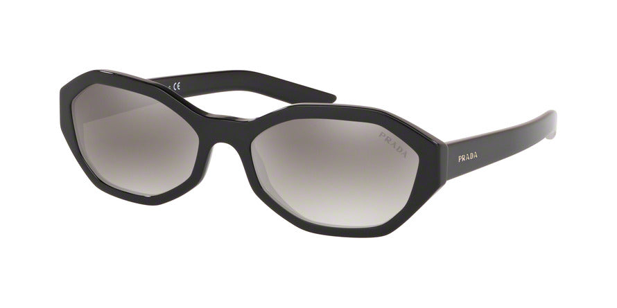 Prada CONCEPTUAL PR20VSF Irregular Sunglasses 1AB5O0-BLACK 56-17-140 - Color Map black