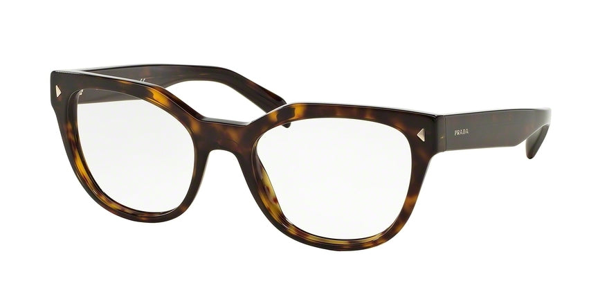 Prada PR21SV Square Eyeglasses 2AU1O1-HAVANA 53-19-140 - Color Map havana