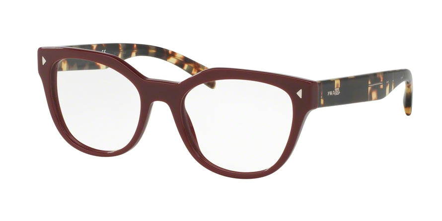 Prada PR21SV Square Eyeglasses USH1O1-BORDEAUX 53-19-140 - Color Map bordeaux