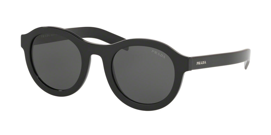 Prada CONCEPTUAL PR24VSF Round Sunglasses 1AB5S0-BLACK 49-23-145 - Color Map black