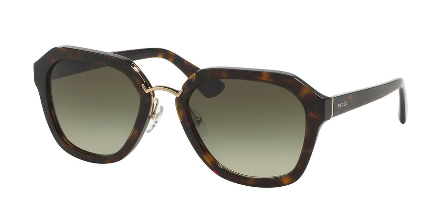 Prada CINEMA' PR25RS Square Sunglasses 2AU4M1-HAVANA 55-21-140 - Color Map havana