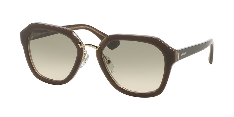 Prada CINEMA' PR25RS Square Sunglasses UED3H2-OPAL BROWN/BEIGE/OPAL BROWN 55-21-140 - Color Map brown