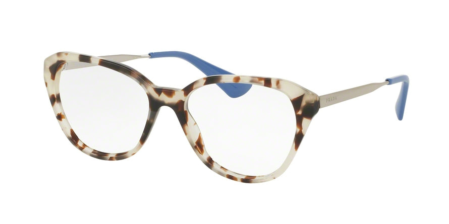 Prada PR28SVF Square Eyeglasses UAO1O1-SPOTTED OPAL BROWN 54-16-140 - Color Map brown