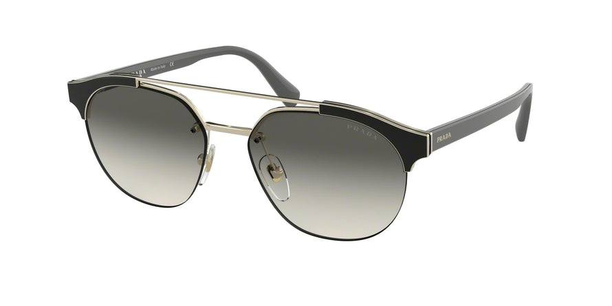 Prada CONCEPTUAL PR51VS Pillow Sunglasses AAV130-BLACK/PALE GOLD 53-16-145 - Color Map black