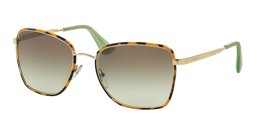 Prada PR52SS Square Sunglasses  7S04K1-PALE GOLD 58-19-140 - Color Map havana