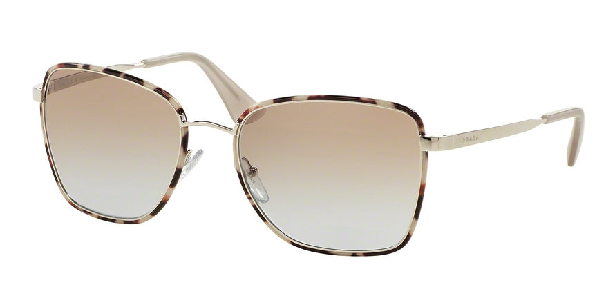 Prada PR52SS Square Sunglasses UAO4S2-SILVER 58-19-140 - Color Map brown