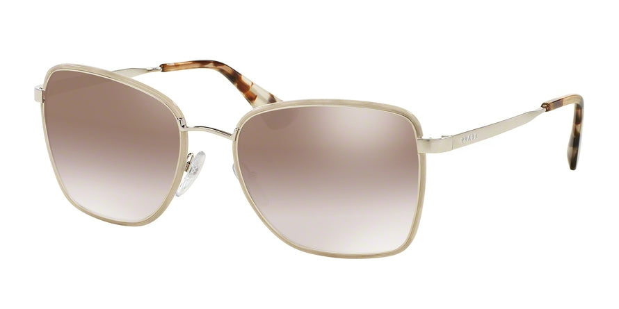 Prada PR52SS Square Sunglasses UFH4O0-SILVER 58-19-140 - Color Map light brown