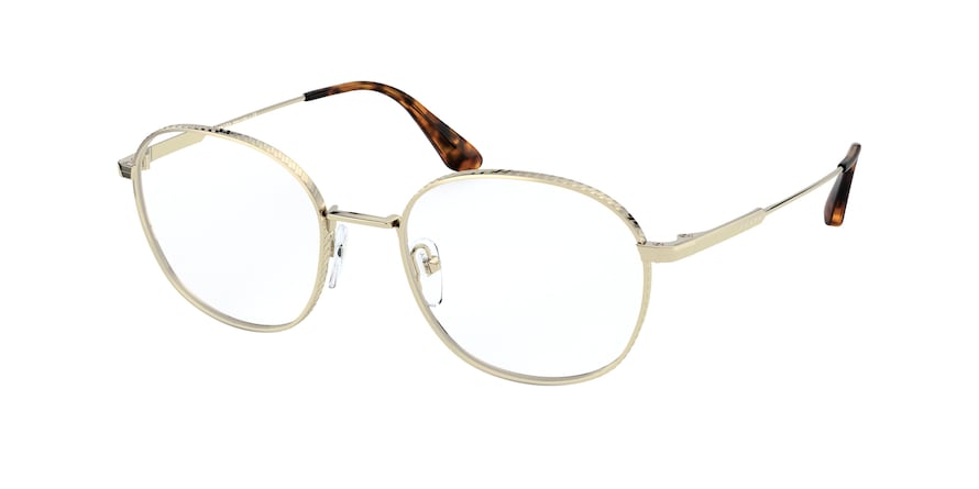 Prada PR53WV Phantos Eyeglasses ZVN1O1-PALE GOLD 52-19-145 - Color Map gold