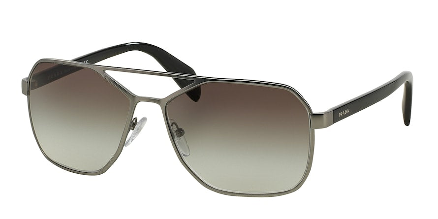 Prada TYPE PR54RS Square Sunglasses  7CQ0A7-MATTE GUNMETAL 60-15-140 - Color Map gunmetal