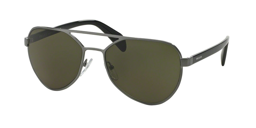 Prada TYPE PR55RS Pilot Sunglasses  75S4J1-BRUSHED GUNMETAL 58-18-140 - Color Map gunmetal