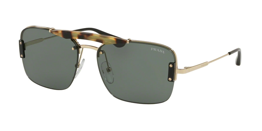Prada CONCEPTUAL PR56VS Pillow Sunglasses 09R254-MEDIUM HAVANA/PALE GOLD 33-133-140 - Color Map havana