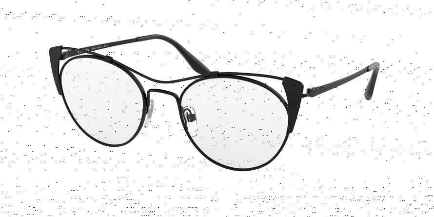 Prada CONCEPTUAL PR58VV Phantos Eyeglasses  2641O1-BLACK/MATTE BLACK 53-19-140 - Color Map black