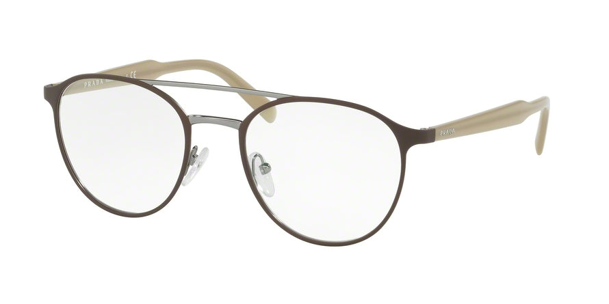 Prada PR60TV Phantos Eyeglasses LAH1O1-MATTE BROWN 51-20-140 - Color Map brown