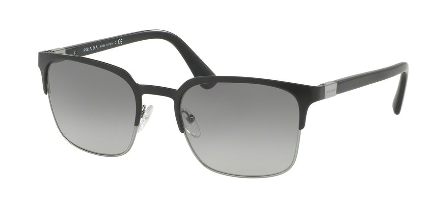 Prada PR61SS Square Sunglasses 1BO3M1-MATTE BLACK/GUNMETAL 55-21-140 - Color Map black