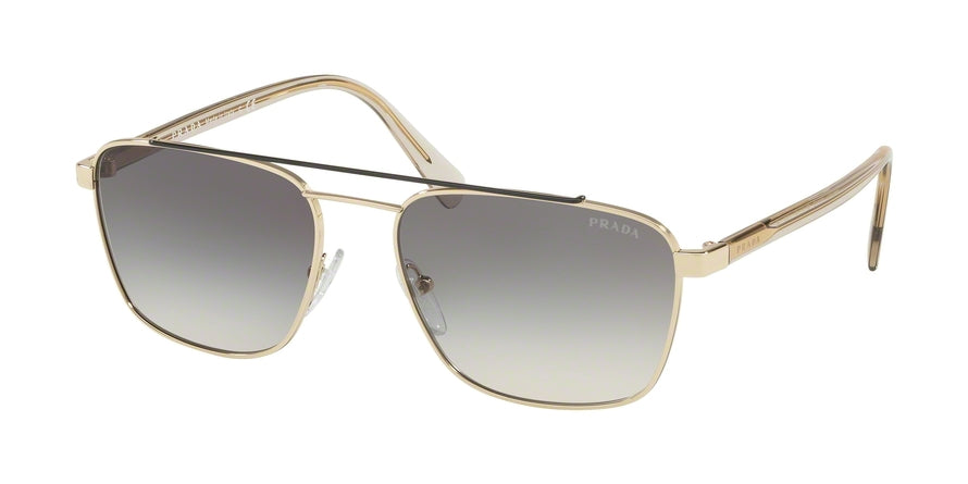Prada CONCEPTUAL PR61US Pillow Sunglasses WCV130-GREY/PALE GOLD 59-18-145 - Color Map gold