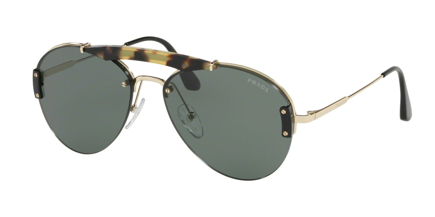 Prada CONCEPTUAL PR62US Pilot Sunglasses 09R254-MEDIUM HAVANA/PALE GOLD 32-132-140 - Color Map havana