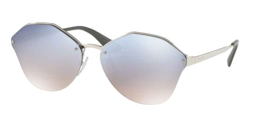 Prada CATWALK PR64TS Irregular Sunglasses 1BC5R0-SILVER 66-15-140 - Color Map silver