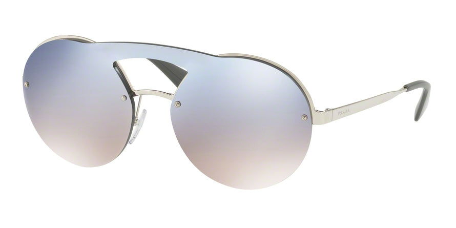 Prada CATWALK PR65TS Round Sunglasses 1BC5R0-SILVER 36-136-140 - Color Map silver