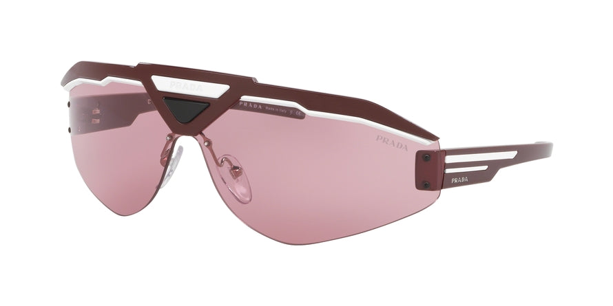Prada CATWALK PR69VS Irregular Sunglasses 4591K0-BORDEAUX 42-141-120 - Color Map red