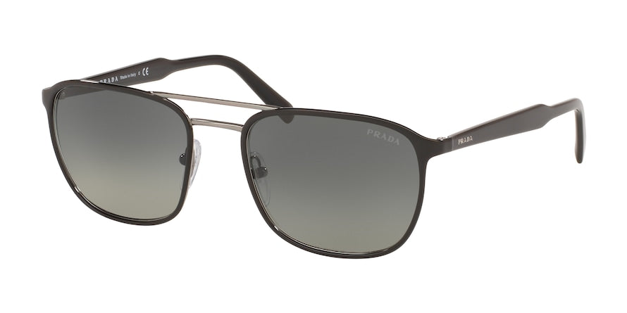Prada CONCEPTUAL PR75VS Square Sunglasses YDC2D0-BLACK/GUNMETAL 56-20-145 - Color Map black
