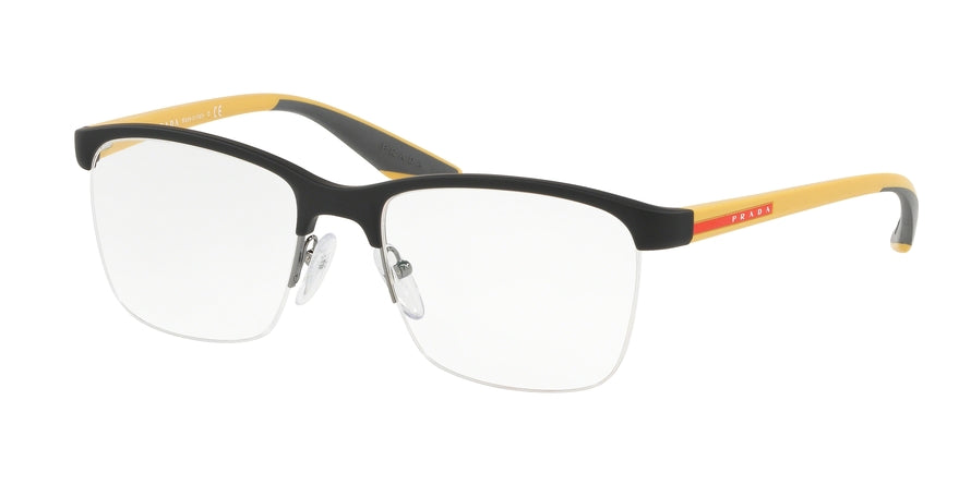 Prada Linea Rossa ACTIVE PS02LV Pillow Eyeglasses  DG01O1-BLACK RUBBER 54-19-145 - Color Map black