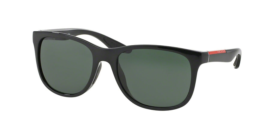 Prada Linea Rossa PS03OSF Square Sunglasses 1AB3O1-BLACK 58-17-150 - Color Map black