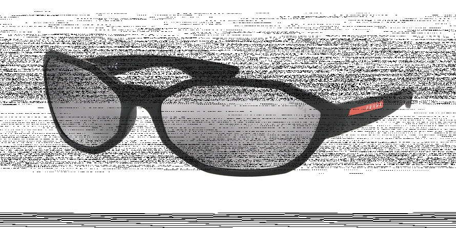 Prada Linea Rossa ACTIVE PS04US Irregular Sunglasses 1BO2B0-MATTE BLACK 67-17-135 - Color Map black