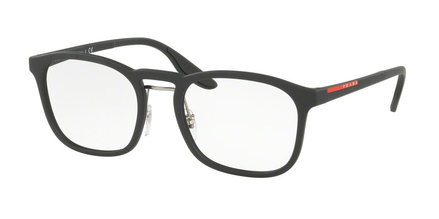 Prada Linea Rossa PS06HV Pillow Eyeglasses DG01O1-BLACK RUBBER 54-20-145 - Color Map black