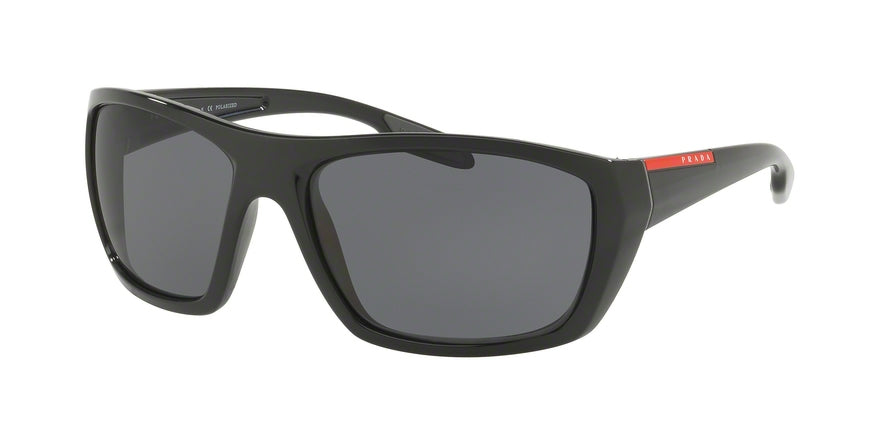 Prada Linea Rossa ACTIVE PS06SS Rectangle Sunglasses 1AB5Z1-BLACK 61-17-130 - Color Map black