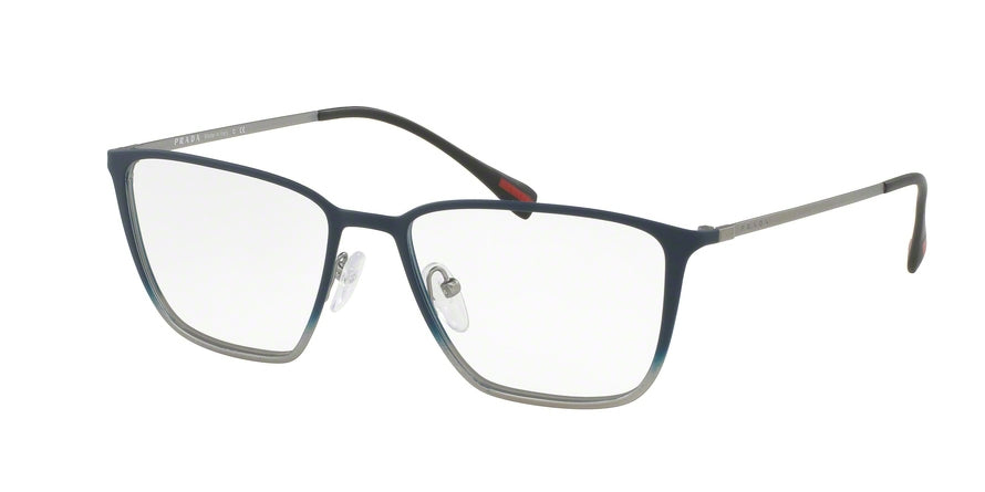 Prada Linea Rossa PS51HV Square Eyeglasses U6T1O1-TOP BLUE GRADIENT/GUNMETAL 54-17-140 - Color Map blue