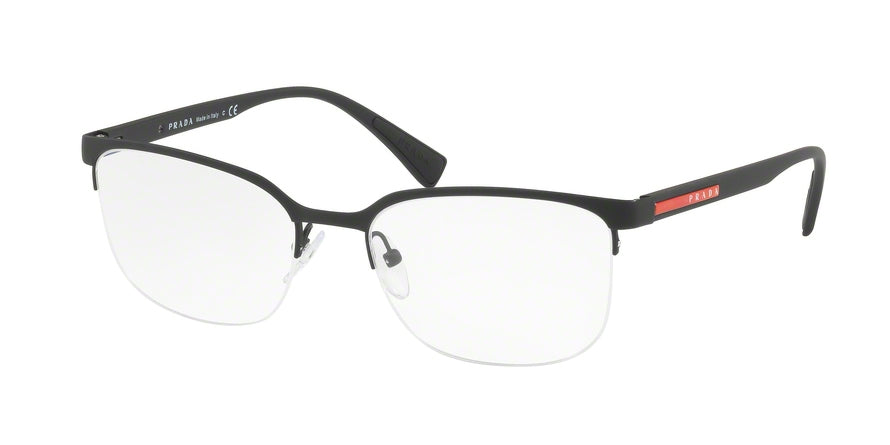 Prada Linea Rossa PS51IV Pillow Eyeglasses DG01O1-BLACK RUBBER 53-18-140 - Color Map black