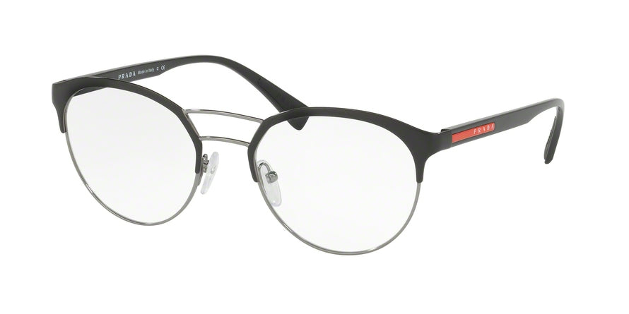 Prada Linea Rossa PS52HV Phantos Eyeglasses 7AX1O1-BLACK/GUNMETAL 52-19-140 - Color Map black