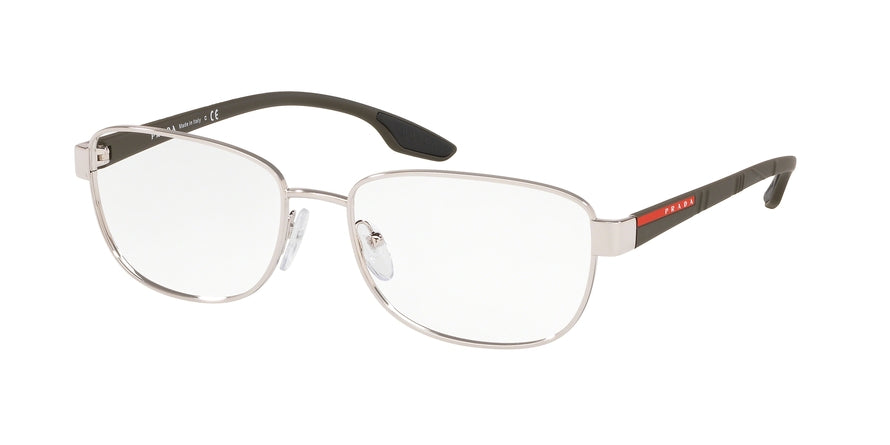 Prada Linea Rossa LIFESTYLE PS52LV Pillow Eyeglasses 1BC1O1-SILVER 56-17-145 - Color Map silver