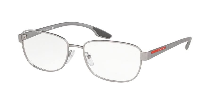 Prada Linea Rossa LIFESTYLE PS52LV Pillow Eyeglasses 4491O1-DARK GREY METALLIZED 54-17-145 - Color Map grey
