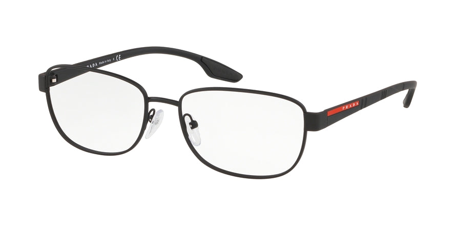 Prada Linea Rossa LIFESTYLE PS52LV Pillow Eyeglasses  DG01O1-BLACK RUBBER 56-17-145 - Color Map black