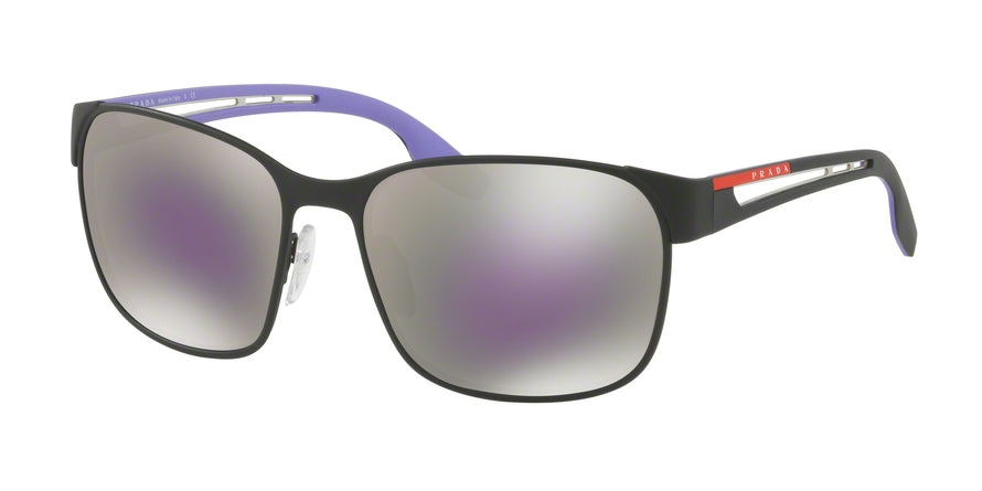 Prada Linea Rossa ACTIVE PS52TS Pillow Sunglasses DG0140-BLACK RUBBER 59-17-140 - Color Map black