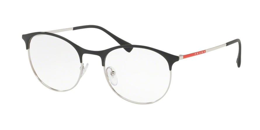 Prada Linea Rossa LIFESTYLE PS53IV Phantos Eyeglasses GAQ1O1-TOP BLACK/SILVER 52-19-145 - Color Map black