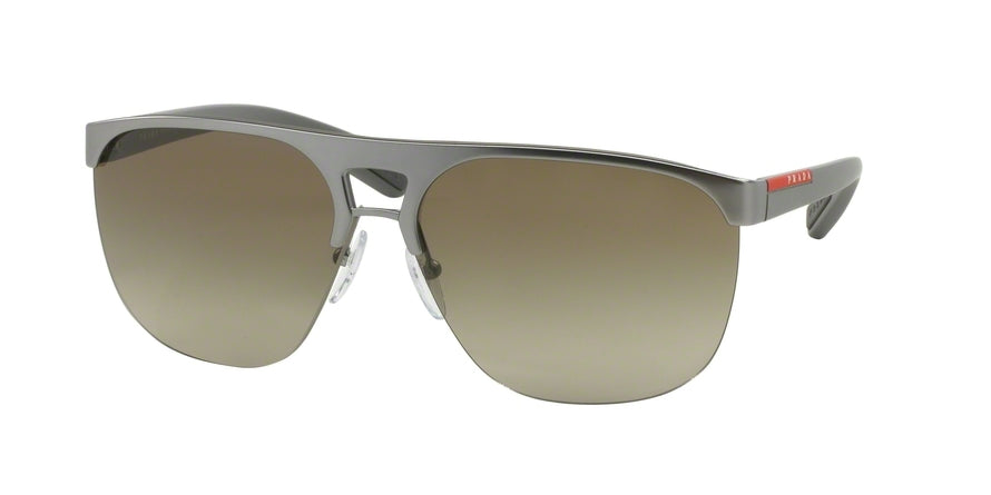 Prada Linea Rossa PS53QS Rectangle Sunglasses  DG11X1-GUNMETAL RUBBER 34-134-140 - Color Map black
