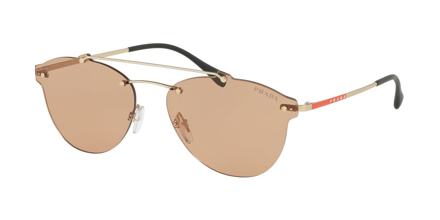 Prada Linea Rossa LIFESTYLE PS55TS Pilot Sunglasses 1BK1P1-MATTE PALE GOLD 59-16-145 - Color Map gold