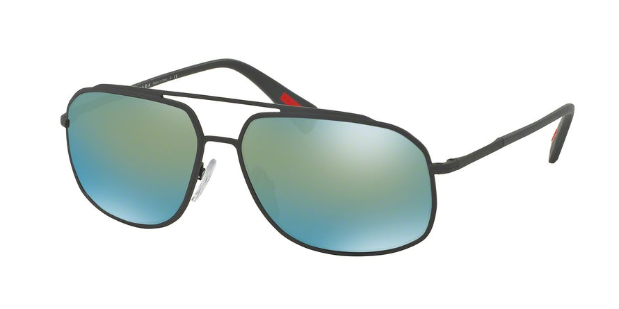 Prada Linea Rossa PS56RS Rectangle Sunglasses TIG4J2-GREY RUBBER 60-14-140 - Color Map grey
