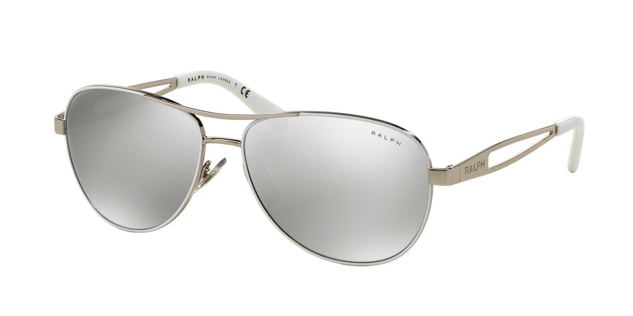 Ralph RA4115 Pilot Sunglasses  30996G-WHITE/SILVER 58-14-135 - Color Map white