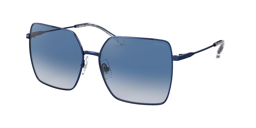 Ralph RA4132 Square Sunglasses  90454L-SHINY ELECTRIC BLUE 58-15-140 - Color Map blue