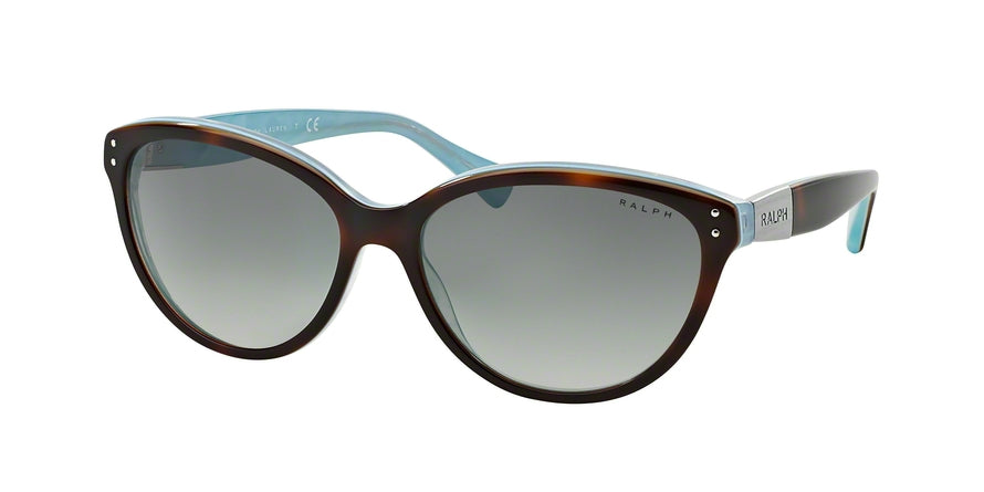 Ralph RA5168 RA5168 Cat Eye Sunglasses  601/11-TORT/TURQUOISE 58-16-135 - Color Map blue