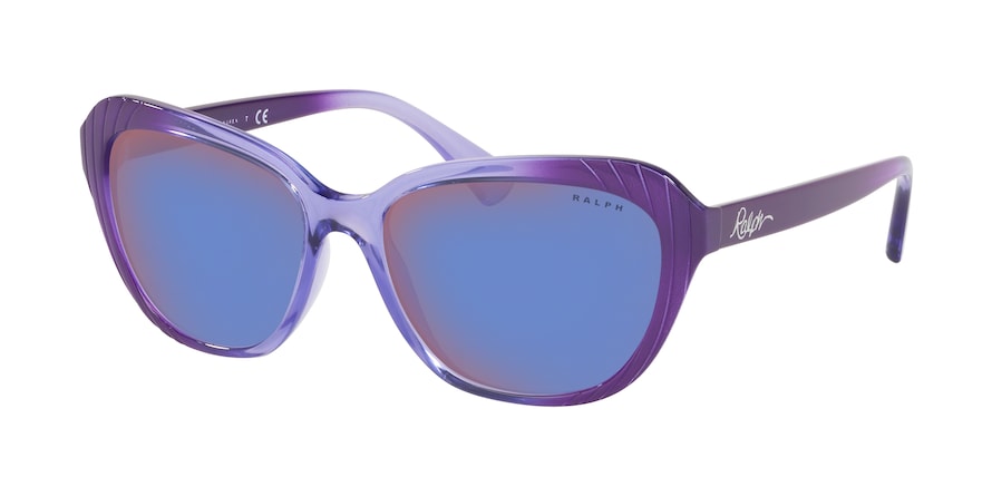 Ralph RA5258 Pillow Sunglasses  5782D1-PURPLE GR HORIZ DARK PURPLE 56-16-140 - Color Map violet