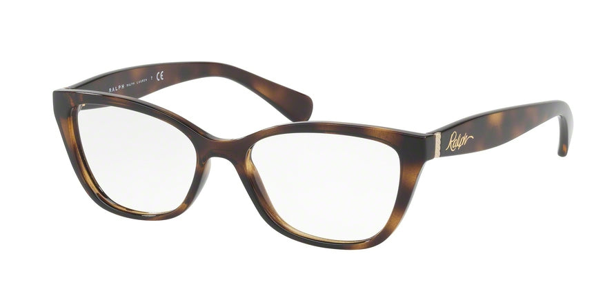 Ralph RA7087 Pillow Eyeglasses  1378-SHINY DARK HAVANA 54-16-140 - Color Map havana