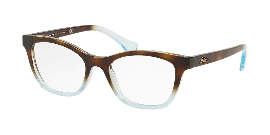 Ralph RA7101 Butterfly Eyeglasses  5739-TOP DARK HAVANA ON AZURE TRASP 53-18-140 - Color Map havana