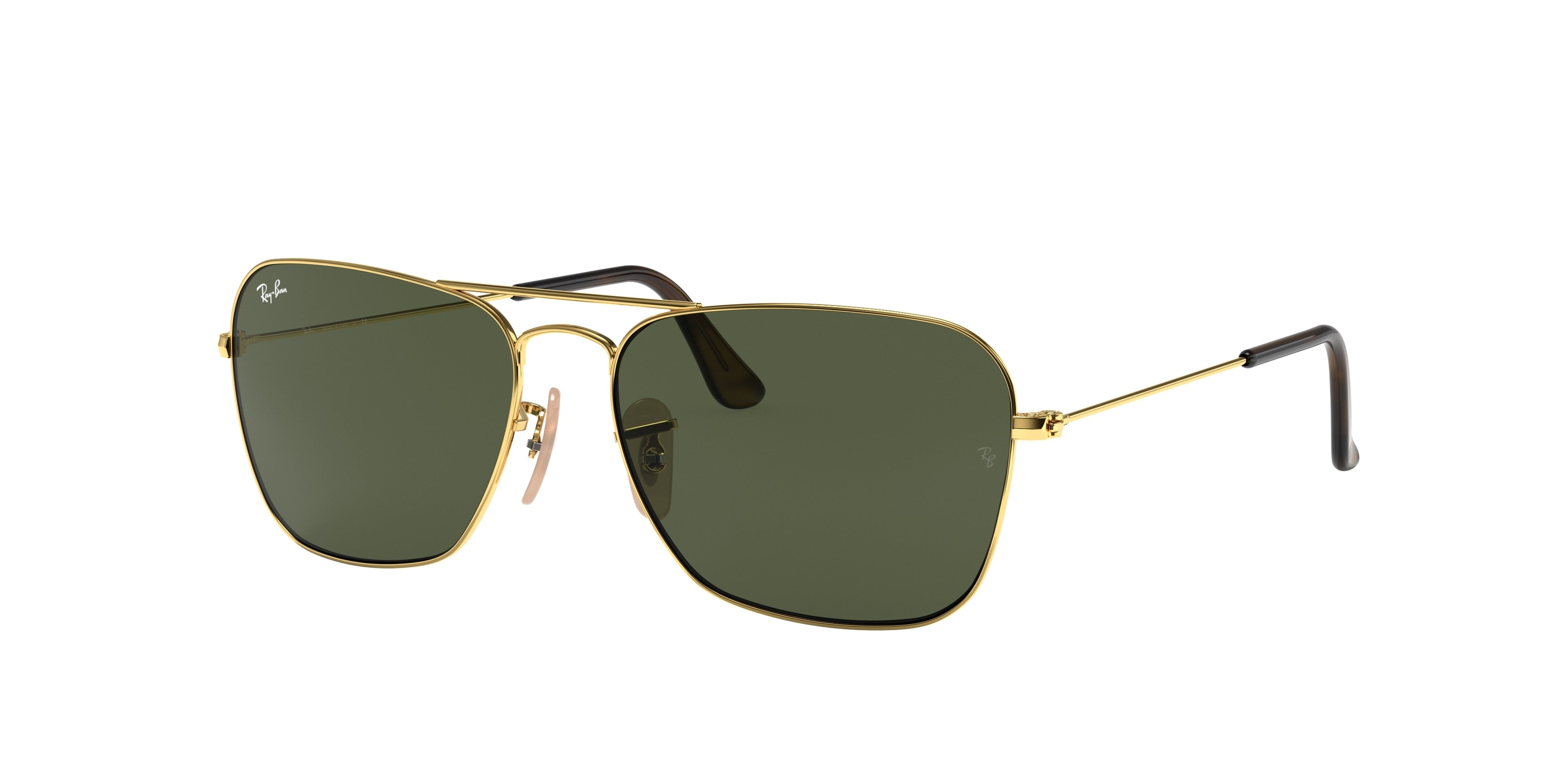 Ray-Ban CARAVAN RB3136 Square Sunglasses  181-Gold 57-140-15 - Color Map Gold