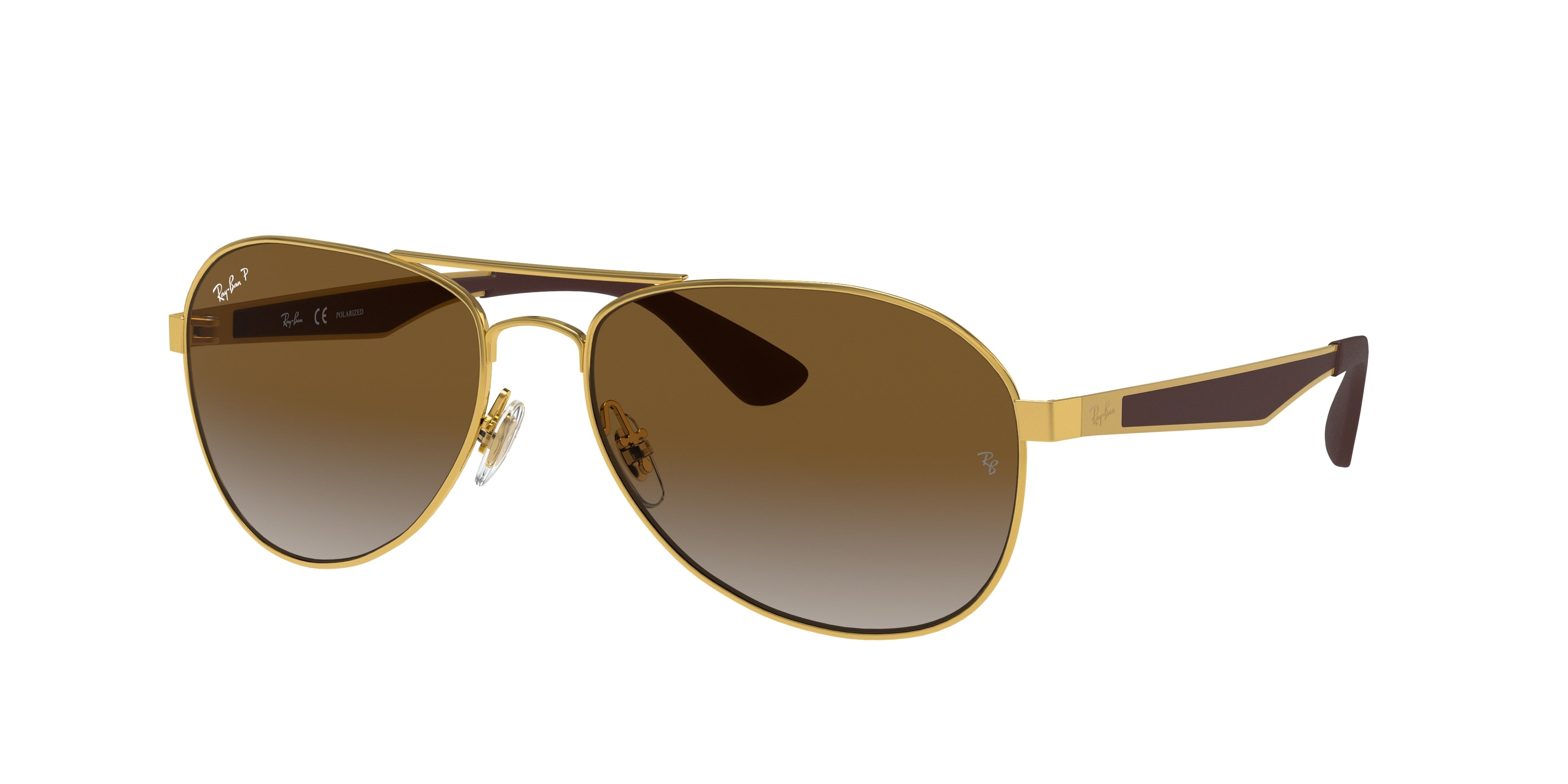 Ray-Ban RB3549 Pilot Sunglasses  001/T5-Gold 61-145-16 - Color Map Gold